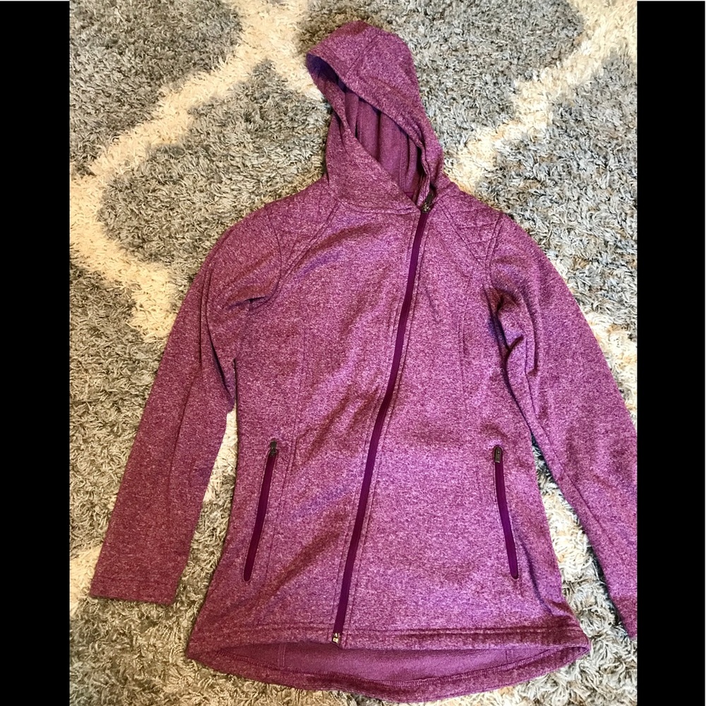 Columbia fleece jacket asymmetrical zip up